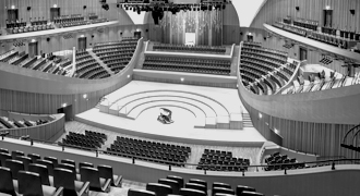 Lotte Concert Hall stage, as seen from the second floor right side