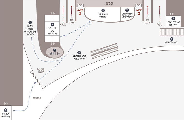 메인로비 (8F) 공연장 시설안내 이미지
